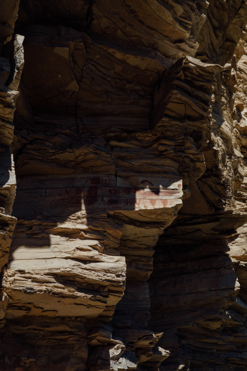 Look close and you can see the ancient paintings